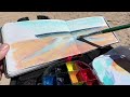 Gouache beach Plein Air - STEP BY STEP ✶ lots of tips & showing my full process