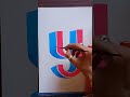 Acrylic painting for beginners Alphabet letter design 'Y'