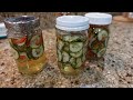 Easy, sweet & tangy refrigerator pickles aka cucumber salad in a jar.