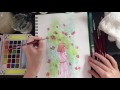 Watercolor Timelapse Speed Painting and Sketch of Lichipan on Instagram
