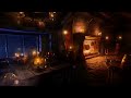 Fireside Harp Music | Medieval Tavern Ambience for Sleep🌛, Relaxation, Study 😌🙌🔥