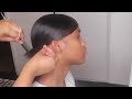 Low side swoop braided ponytail | tutorial