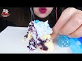 ASMR BLUE DESSERTS 파란색 디저트 *엠보싱 갤럭시캔디 젤리국수 코하쿠토 GALAXY CANDY JELLY NOODLES KOHAKUTO EATING MUKBANG먹방