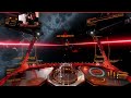 Elite Dangerous fighting space pirates at 