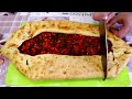 Turkish pide - delicious meat pizza