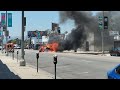 Car on Fire on Melrose, Firefighters Took FOREVER to Arrive!