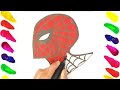 How to draw SPIDER MEN step by step.Easy drawing and coloring for kids and toddlers.