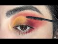 Half cutcrease eyeshadow tutorial🌄🧡 Step by step✨