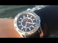 Bulova Precisionist 96B155 diver watch while riding a jet ski