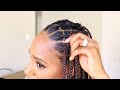 30 Inch Box Braids In 30 Minutes+ Illusion Braid Pattern No Rubber Bands