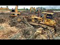 New Video!! Bulldozers d60p,d60xr and excavator 320D trucks Cambodia.