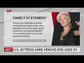 Actress Anne Heche dies aged 53