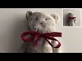 Geschenke selber machen - Teddy Bär basteln mit einem Handtuch - a little towel bear 🐻