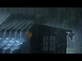 Defeat Stress & Insomnia, Sleep Instantly | Heavy Pouring Rain on Tin Roof & Powerful Thunder Sounds