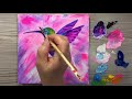 BEAUTIFUL HUMMINGBIRD / Easy Acrylic Painting / How To Step By Step For Beginners