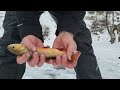 Remote Mountain Brook Trout - A Solo Ice-Fishing Adventure!