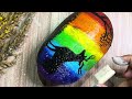 Love ❤️ painting  | satisfying acrylic painting on stone | stone painting |  rainbow painting 🌈