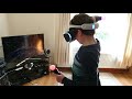 James playing VR Batman