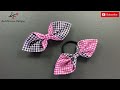 🎀 Super Cute Fabric Bow Tutorial | How to Make a Hair Bow | Make Simple Hair Clip | Arco de tecido