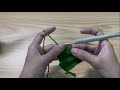 Aprenda a tecer folhas verdes em leque parte 2