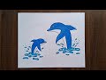 Dolphin drawing easy | How to draw Dolphin for kids | Kids drawing | Kisholoy