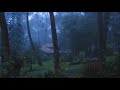 Night Rain In Springtime - 2 Hours of Crickets, frogs, rain, owls, chimes and Rain Sleep Sounds