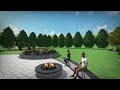 3D Paver's, Wall, and Firepit (Full House design)