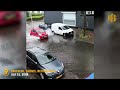 The Netherlands is underwater! Cars floating in the water, major flooding in Enschede