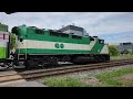 (F59 557) (6 Cars) (Mid Old Cab Car 230) GO 1961 (Niagara Excursion) - 333 With 557 In Hamilton Ont