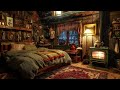 Cozy Winter Cabin with Relaxing Fireplace Ambience for Deep Sleep丨Snowstorm Night