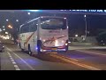 Keramaian Bus bus Malam melintas di Gerbang Mas Kota Bahari TEGAL