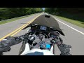Taking my Zx6r through curvy roads in the mountains!