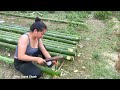 Young Girl Creates House From Coca-Cola Bottles. Start To Finish Build Bamboo Floor On Water