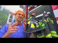 Blippi Learns At The Fire Station Tour | Learn about Firefighters for Kids | Blippi Videos