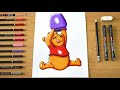 Drawing Winnie the Pooh (Disney) Time-lapse | JMZ Illustrations