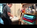 Getting stuff done, little shopping haul and bathroom clean up |mobile home living| clean with me
