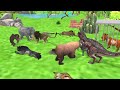 Giant Mammoth vs 10 Big Zombie Bulls vs Giant Tiger Attack Cow Elephant Saved by Giaint Monkey