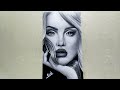 Realistic portrait drawing | pencil drawing | female face | Akash drawing