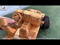 Wood Carving - Chevrolet Silverado uniqueness with ability to tow large container - Woodworking Art