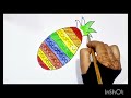 Drawing POP it Pineapple 🍍 and Heart Coloring for kids Toddlers| How to draw Pineapple and Heart