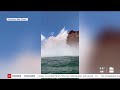 Massive Lake Powell rock slide caught on camera
