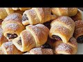 Необычное-быстрое дрожжевое тесто, БРАТИСЛАВСКИЕ РОЖКИ /Croissants with filling 