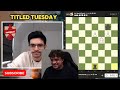 Anish Giri can't believe what was just Happened when he faced Hans Niemann in Titled Tuesday