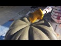 HARD COATING STYROFOAM! Cheap Way To Make Foam Props Strong (Big Halloween Pumpkins)