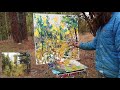 Plein Air and Studio Oil Painting: Autumn Aspens