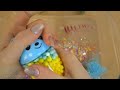 Glitter SLIME | Mixing Makeup, Glitter and Beads into Clear Slime. ASMR Slime.