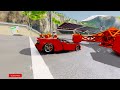 Epic High Speed Jump (Monster Truck, Trailer Truck, Sport Car, Double Bus, Police Car) BeamNg Drive
