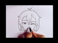 How to draw a anime cute girl easy step by step | Easy drawing for girls