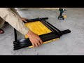 Great idea for a clever craftsman's folding table / Diy smart folding metal table