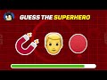 Guess the Superhero by only 3 Emoji🦸🏻‍♂️🦇Marvel & DC Superheroes | Emoji Quiz | 20 Levels